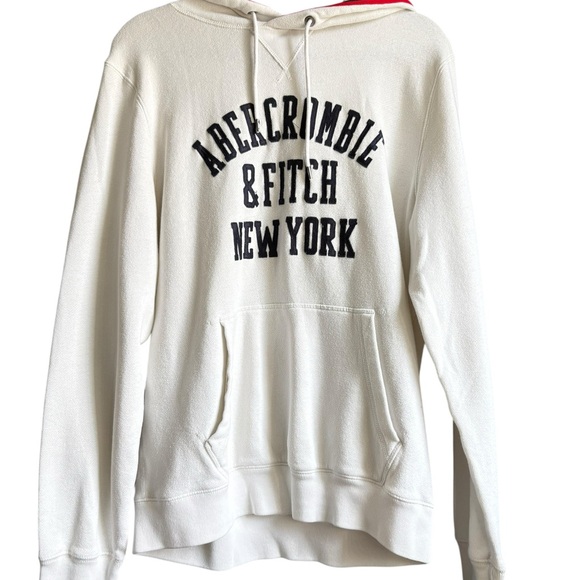 Abercrombie & Fitch White Sweatshirt Classic Pullover - Picture 2 of 6